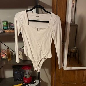 White Long Sleeve Bodysuit